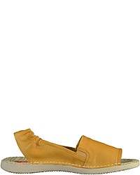 gelbe flache Sandalen aus Leder von Softinos