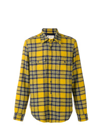 gelbe Flanell Shirtjacke