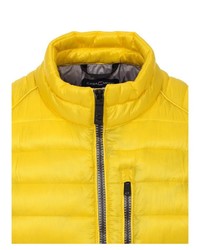 gelbe gesteppte ärmellose Jacke von Casamoda