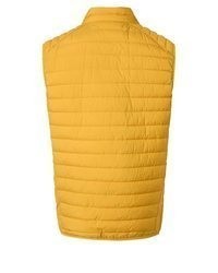 gelbe gesteppte ärmellose Jacke von Casamoda