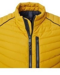 gelbe gesteppte ärmellose Jacke von Casamoda