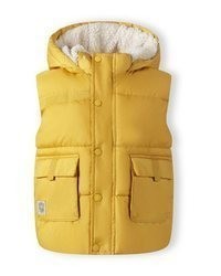 gelbe gesteppte ärmellose Jacke von MINOTI