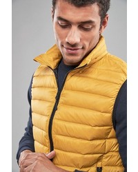 gelbe gesteppte ärmellose Jacke von next