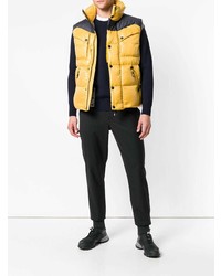 gelbe gesteppte ärmellose Jacke von MONCLER GRENOBLE