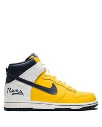gelbe hohe Sneakers aus Leder von Nike