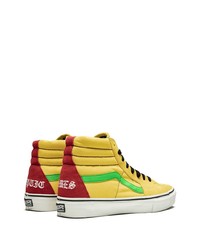 gelbe hohe Sneakers aus Leder von Vans