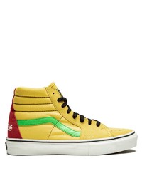 gelbe hohe Sneakers aus Leder von Vans
