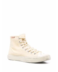 gelbe hohe Sneakers aus Segeltuch von Acne Studios