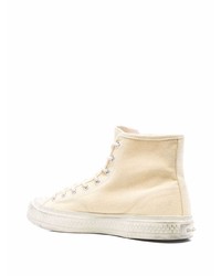 gelbe hohe Sneakers aus Segeltuch von Acne Studios