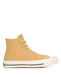 gelbe hohe Sneakers aus Segeltuch von Converse