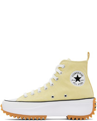 gelbe hohe Sneakers aus Segeltuch von Converse