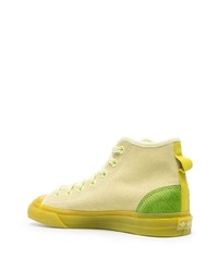 gelbe hohe Sneakers aus Wildleder von adidas