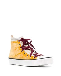 gelbe hohe Sneakers von Lanvin