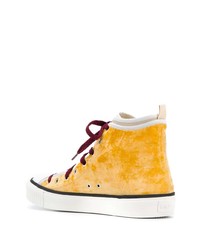 gelbe hohe Sneakers von Lanvin