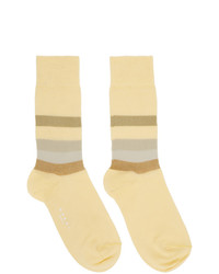 gelbe horizontal gestreifte Socken von Marni