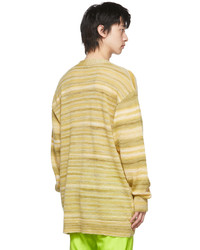 gelbe horizontal gestreifte Strickjacke von Dries Van Noten