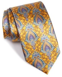 gelbe Krawatte mit Paisley-Muster