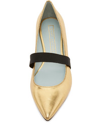 gelbe Leder Ballerinas von Marc Jacobs