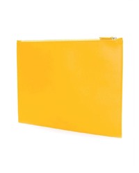 gelbe Leder Clutch Handtasche von Raf Simons