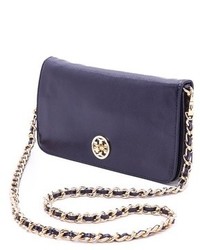 gelbe Leder Clutch von Tory Burch