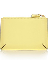 gelbe Leder Clutch von Anya Hindmarch