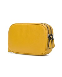 gelbe Leder Clutch von Coach