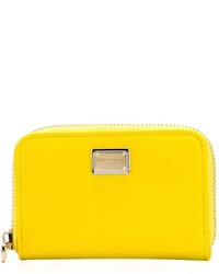 gelbe Leder Clutch von Dolce & Gabbana