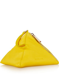 gelbe Leder Clutch von Jil Sander