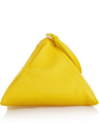 gelbe Leder Clutch von Jil Sander