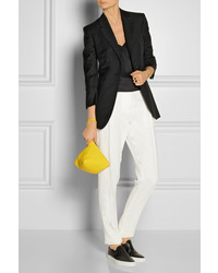 gelbe Leder Clutch von Jil Sander