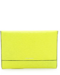 gelbe Leder Clutch von Rebecca Minkoff