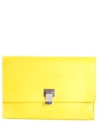 gelbe Leder Clutch von Proenza Schouler