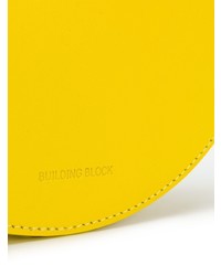 gelbe Leder Clutch von Building Block