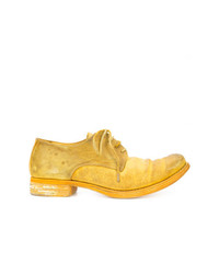 gelbe Leder Derby Schuhe von A Diciannoveventitre
