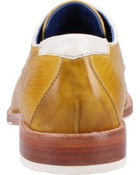 gelbe Leder Derby Schuhe von Daniel Hechter