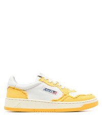 gelbe Leder niedrige Sneakers von AUTRY