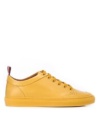 gelbe Leder niedrige Sneakers von Bally