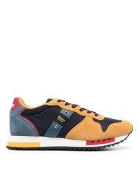 gelbe Leder niedrige Sneakers von Blauer