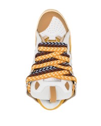 gelbe Leder niedrige Sneakers von Lanvin