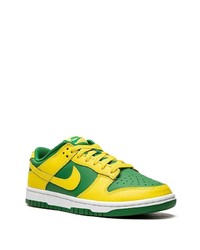 gelbe Leder niedrige Sneakers von Nike