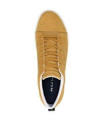 gelbe Leder niedrige Sneakers von PS Paul Smith