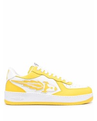 gelbe Leder niedrige Sneakers von Enterprise Japan