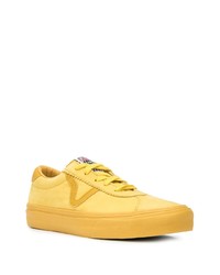 gelbe Leder niedrige Sneakers von Vans