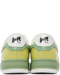 gelbe Leder niedrige Sneakers von BAPE