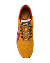 gelbe Leder niedrige Sneakers von Asics