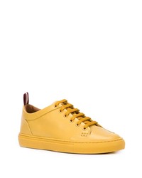 gelbe Leder niedrige Sneakers von Bally