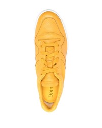 gelbe Leder niedrige Sneakers von Doucal's