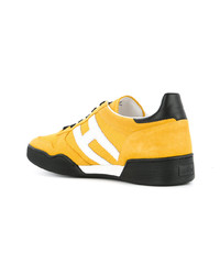 gelbe Leder niedrige Sneakers von Hogan