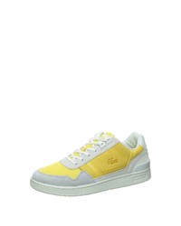 gelbe Leder niedrige Sneakers von Lacoste