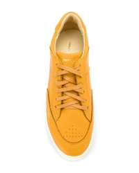 gelbe Leder niedrige Sneakers von OSKLEN